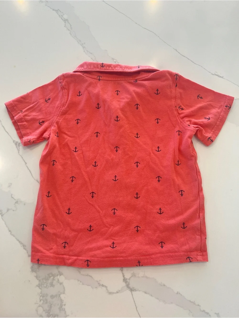 CARTER’S Kids Toddler Coral Anchor‎ Polo Shirt 3T